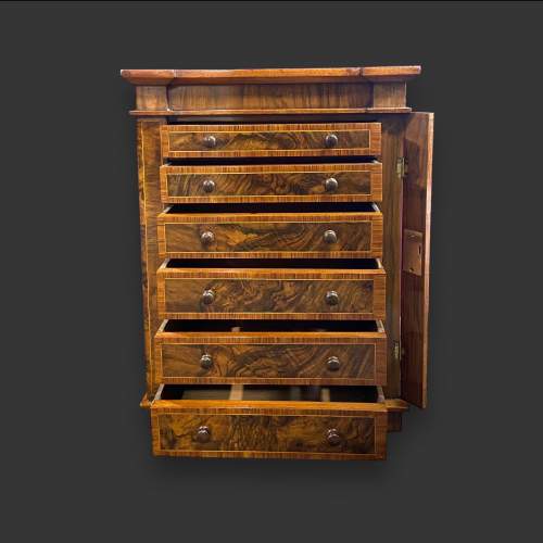 19th Century Walnut Collectors Wellington Chest image-2