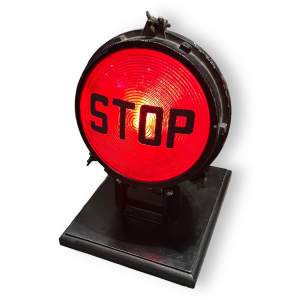 1930s American Illuminated Stop Sign