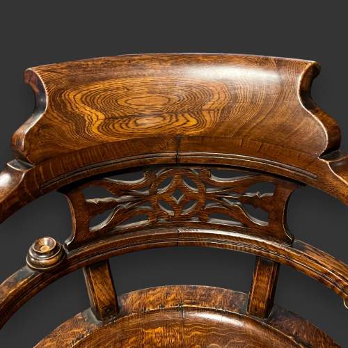 Late 19th Century Oak Swivel Office Chair image-2