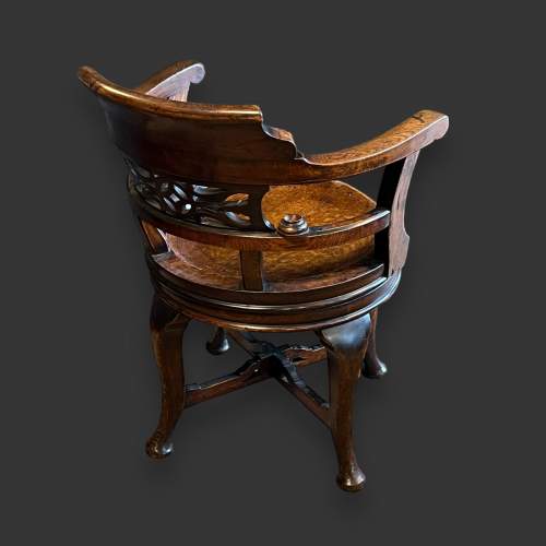 Late 19th Century Oak Swivel Office Chair image-3