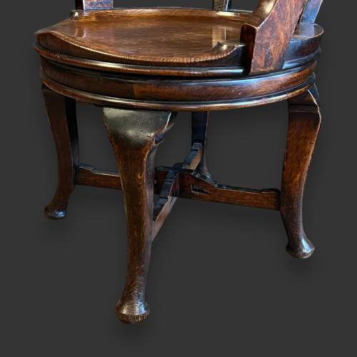 Late 19th Century Oak Swivel Office Chair image-6