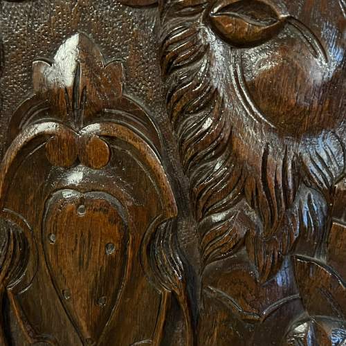 Pair of Late 19th Century Italian Carved Oak Hall Chairs image-3