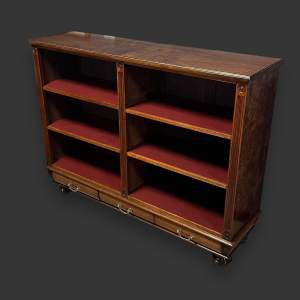 Late 19th Century Walnut Open Bookcase