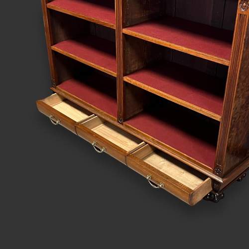 Late 19th Century Walnut Open Bookcase image-2