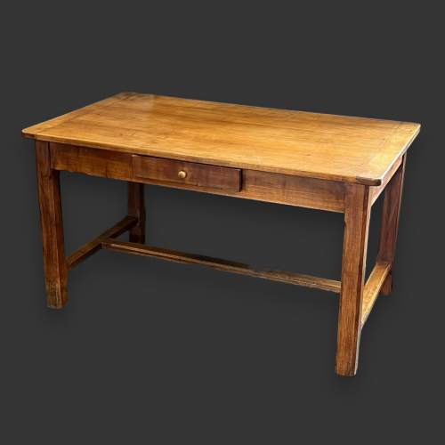 Rustic Late 19th Century Cherrywood Farmhouse Refectory Table image-1