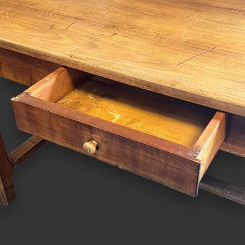 Rustic Late 19th Century Cherrywood Farmhouse Refectory Table image-2