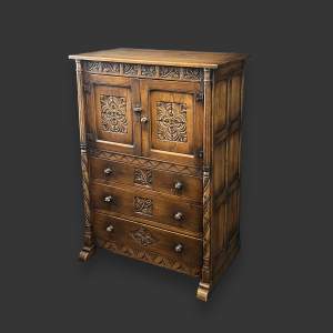 Aged Oak Tallboy by Kendle, Milne and Co