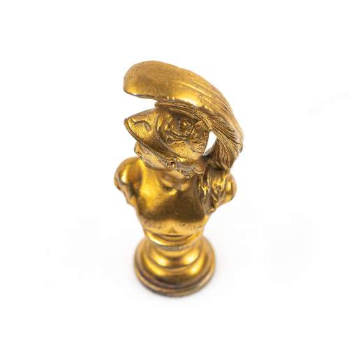 Antique Victorian Gilt Bronze Desk Seal of Athena image-4