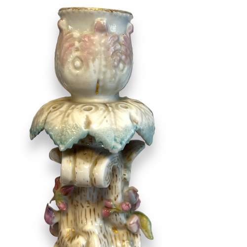 19th Century Porcelain Cherub Candleholder image-2