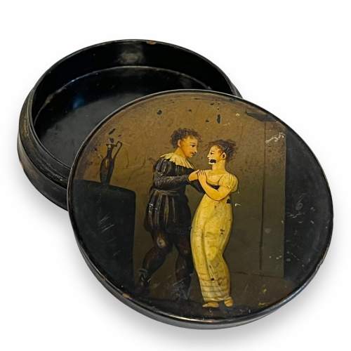 Georgian Hand Painted Round Box image-1