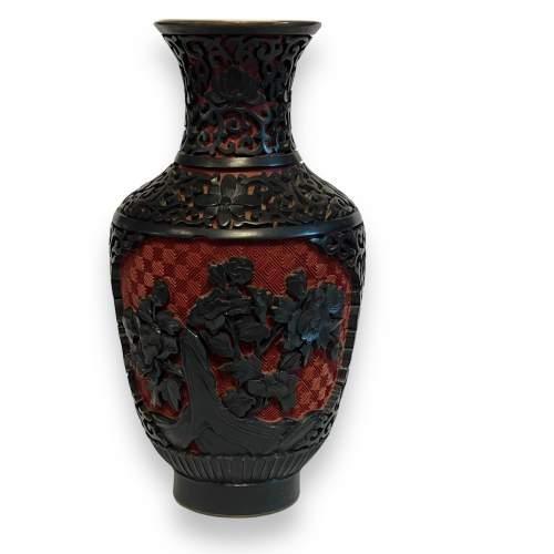 Chinese Cinnabar Vase image-1