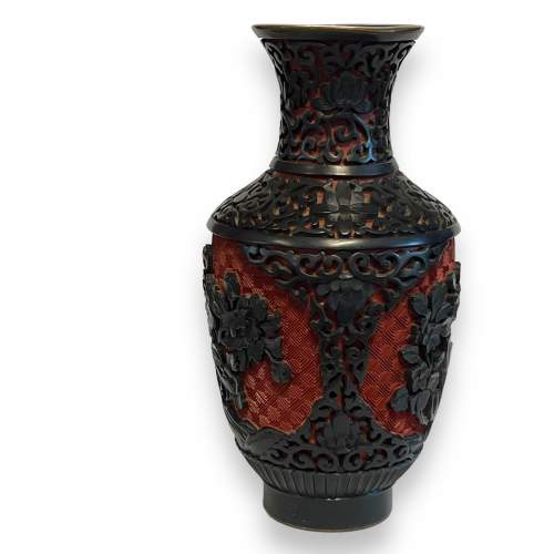 Chinese Cinnabar Vase image-4