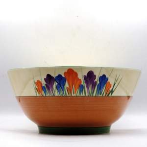 Clarice Cliff 1930s Art Deco Bizarre Autumn Crocus Fruit Bowl