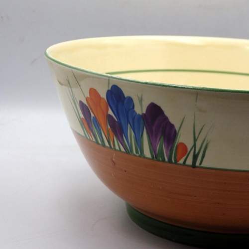 Clarice Cliff 1930s Art Deco Bizarre Autumn Crocus Fruit Bowl image-2