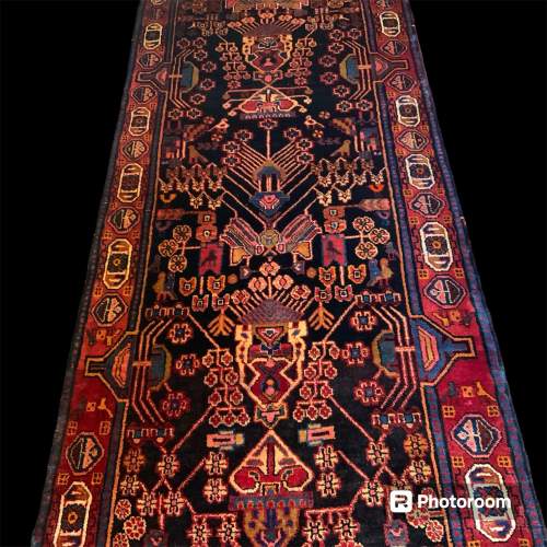 Stunning Extra Long Hand Knotted Persian Runner Nahavand image-2