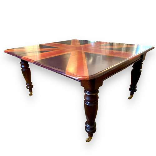 Victorian Mahogany Dining Table with Union Jack Top image-2