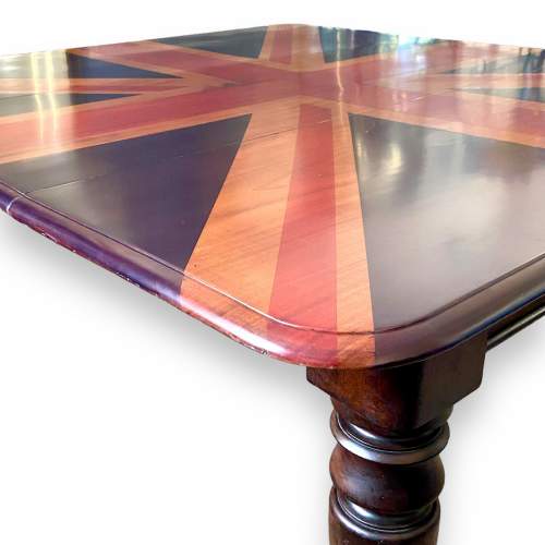 Victorian Mahogany Dining Table with Union Jack Top image-3