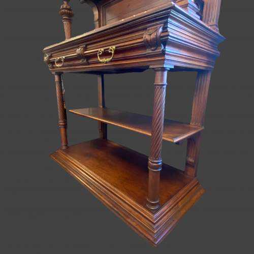 Victorian Walnut Buffet with Marble Top image-6