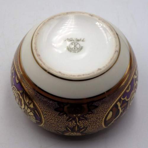 Art Deco 1920s Jazzy Noritake Porcelain Lidded Powder Bowl image-5