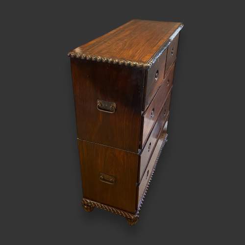 William IV Colonial Rosewood Military Campaign Chest image-2