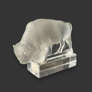 Lalique Glass Bison