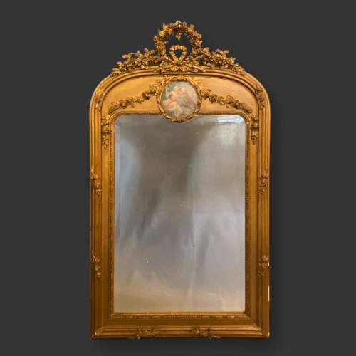 Beautiful 19th Century French Gilt Framed Wall Mirror image-1