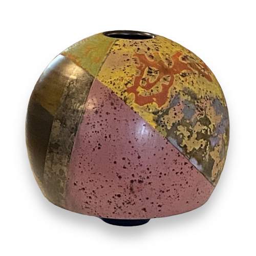 Tony Laverick Globular Multicoloured Studio Pottery Vase image-1