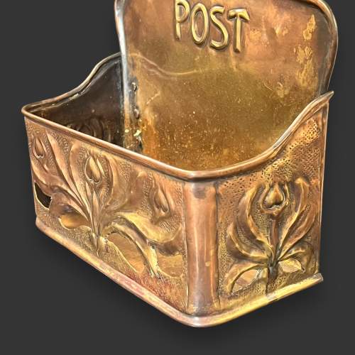 Art Nouveau Copper Post Box image-4