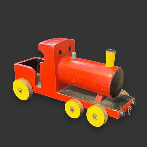 Early to Mid 20th Century Large Wooden Toy Train image-2