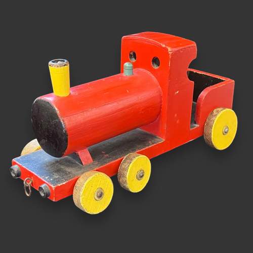 Early to Mid 20th Century Large Wooden Toy Train image-1