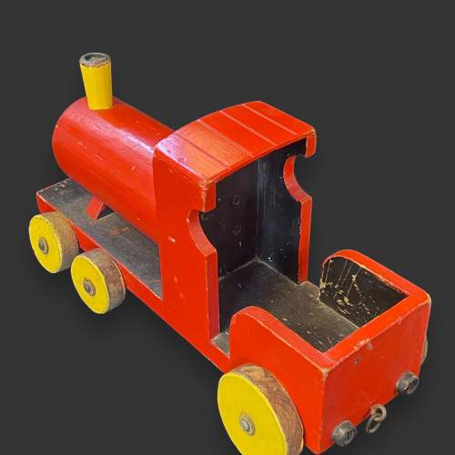 Early to Mid 20th Century Large Wooden Toy Train image-3