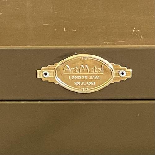 Vintage Art Metal Desk Top Filing Cabinet image-4