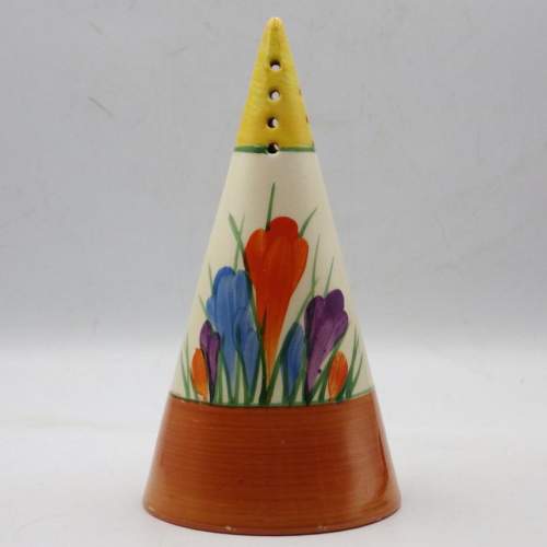 Clarice Cliff 1930s Art Deco Autumn Crocus Conical Sugar Shaker image-4