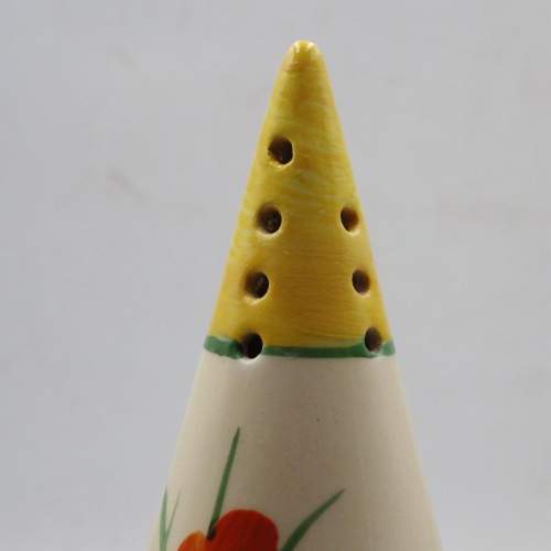 Clarice Cliff 1930s Art Deco Autumn Crocus Conical Sugar Shaker image-5