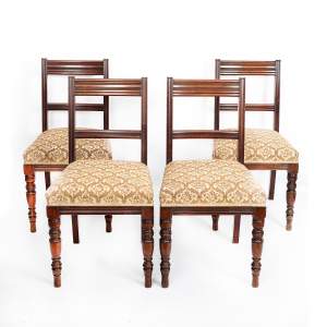 Set of Four Regency Mahogany Side Chairs by Gillows