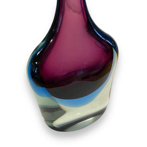 Murano Glass Sommerso Bottle attributed to Flávio Poli image-3