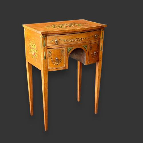 Satinwood Bowfront Table image-1