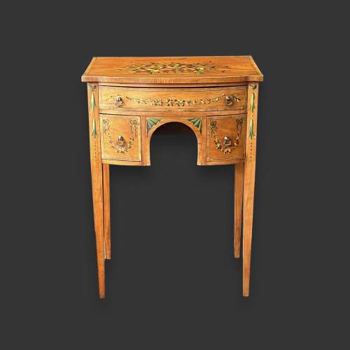 Satinwood Bowfront Table image-2