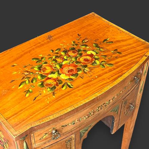 Satinwood Bowfront Table image-3