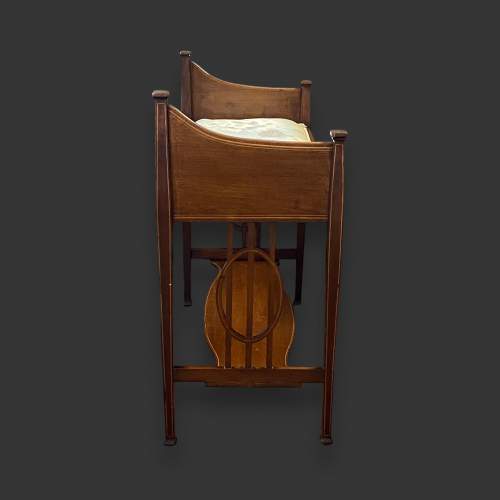 Edwardian Mahogany Upholstered Duet Stool image-3