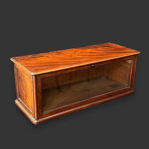 Early Victorian Figured Mahogany Show Case image-1