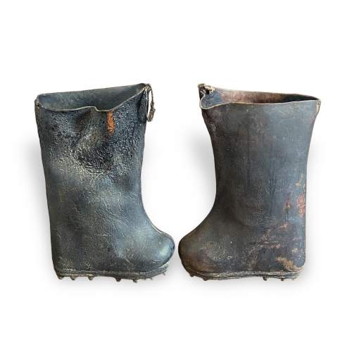 Antique Chinese Rice Paddy Field Boots image-3