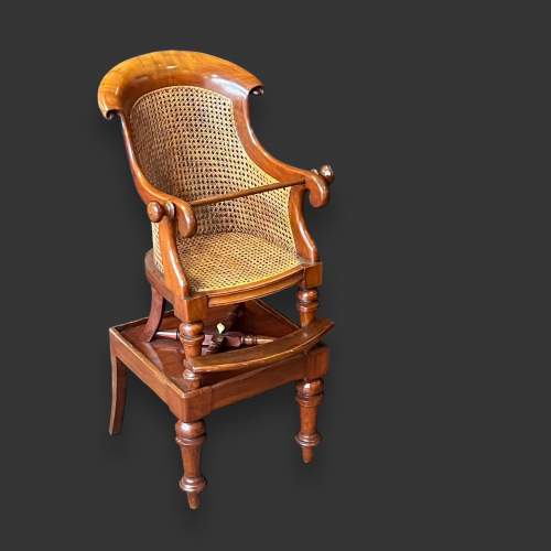 Victorian Mahogany Bergere Childs High Chair image-1