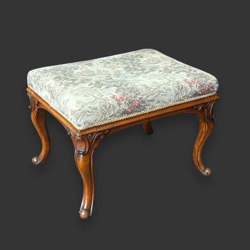 Victorian Walnut Stool image-1