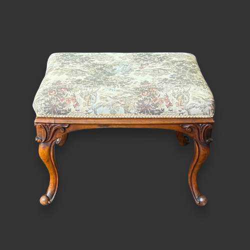 Victorian Walnut Stool image-2