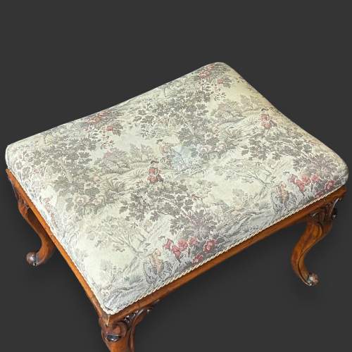 Victorian Walnut Stool image-3