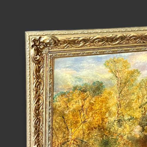 Signed 19th Century Oil on Canvas of Country Scene image-5