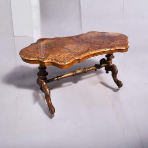 A Beautiful Victorian Period Burr Walnut Coffee Table