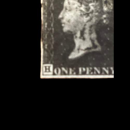 1840 1d Penny Black Queen Victoria Stamp, with Black Maltese Cross image-3