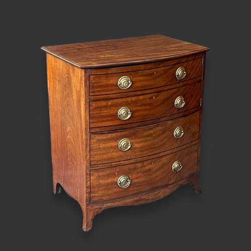 George III Converted Mahogany Bowfront Cupboard image-1